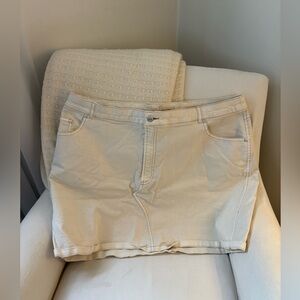 Pilcro White Denim Skirt